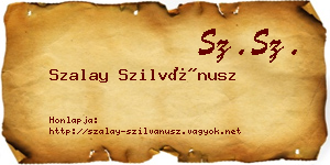 Szalay Szilvánusz névjegykártya